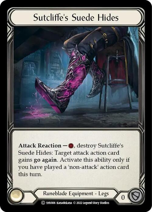 Sutcliffe's Suede Hides Card Front