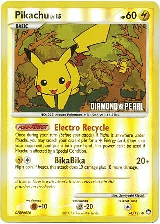 Pikachu Lv.15 Card Front