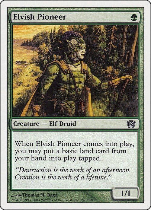 Pioniere Elfico Card Front