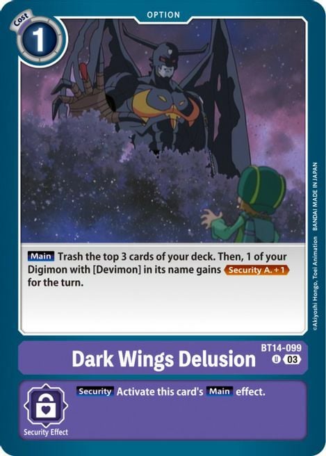 Dark Wings Delusion Card Front