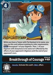 Breakthrough of Courage · Pre-Release Stamped ST15-15
