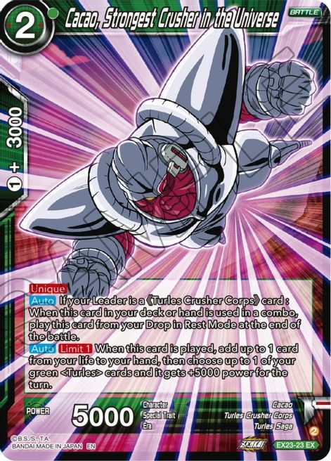 Cacao, Strongest Crusher in the Universe Card Front