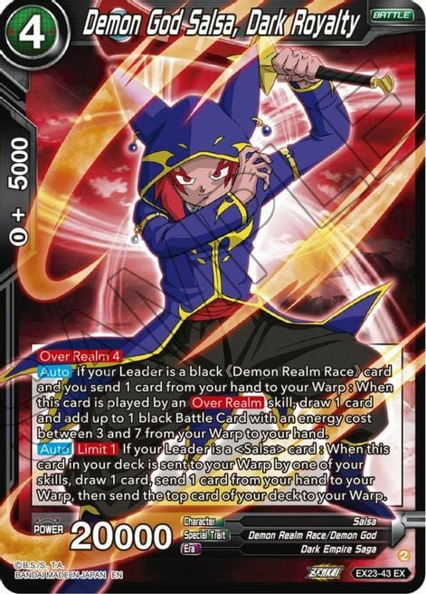 Demon God Salsa, Dark Royalty Card Front