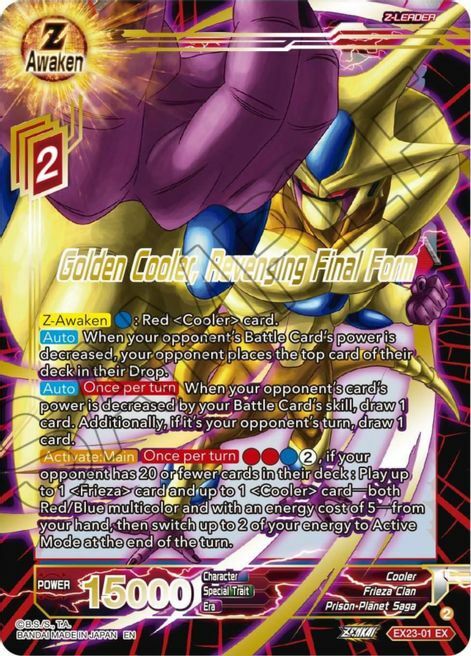 Golden Cooler, Revenging Final Form Card Front