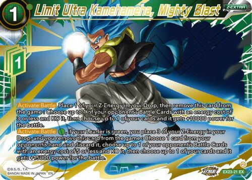 Limit Ultra Kamehameha, Mighty Blast Card Front