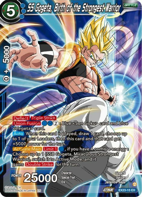 SS Gogeta, Birth of the Strongest Warrior Card Front