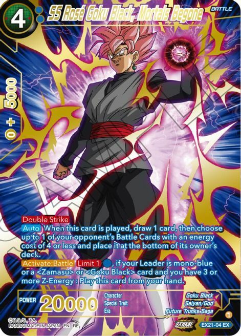 SS Rosé Goku Black, Mortals Begone Card Front