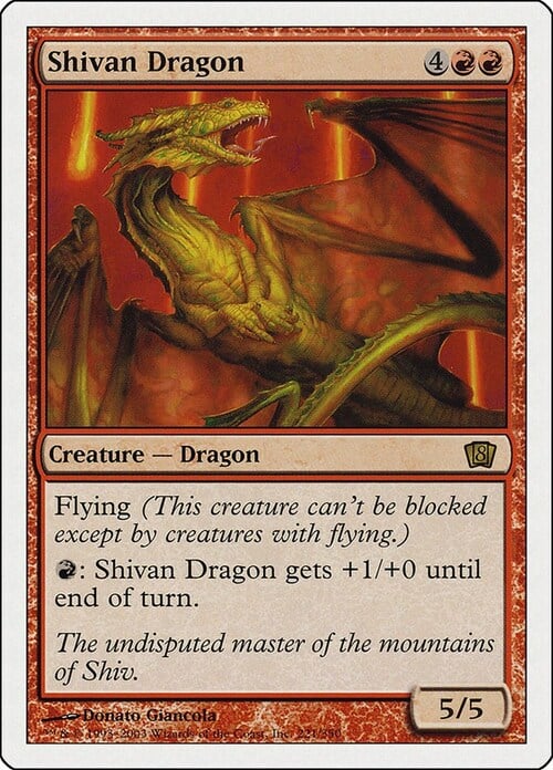 Shivan Dragon Card Front