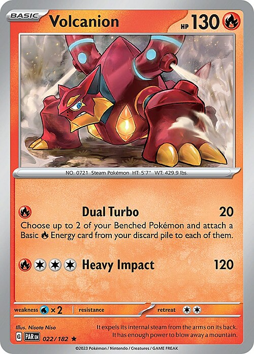 Volcanion Card Front