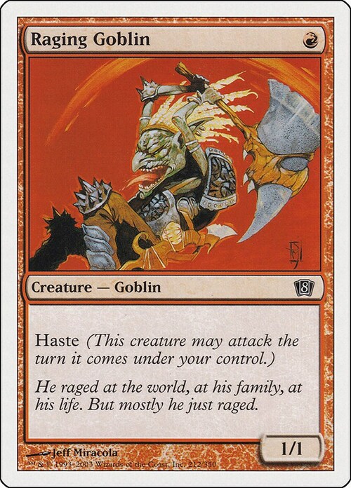 Raging Goblin Card Front