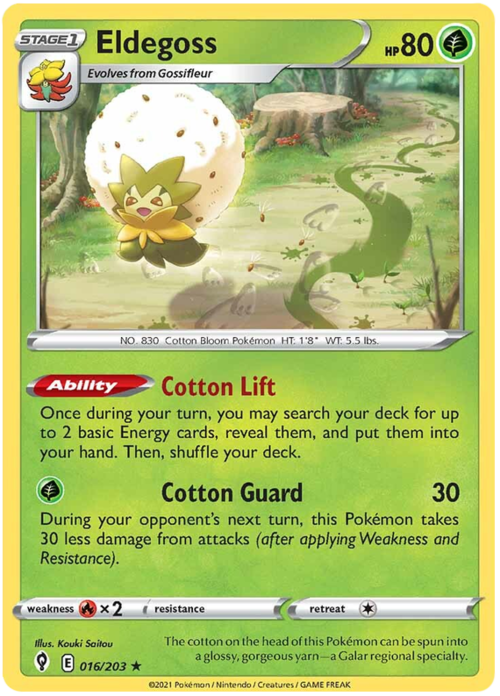 Eldegoss Card Front