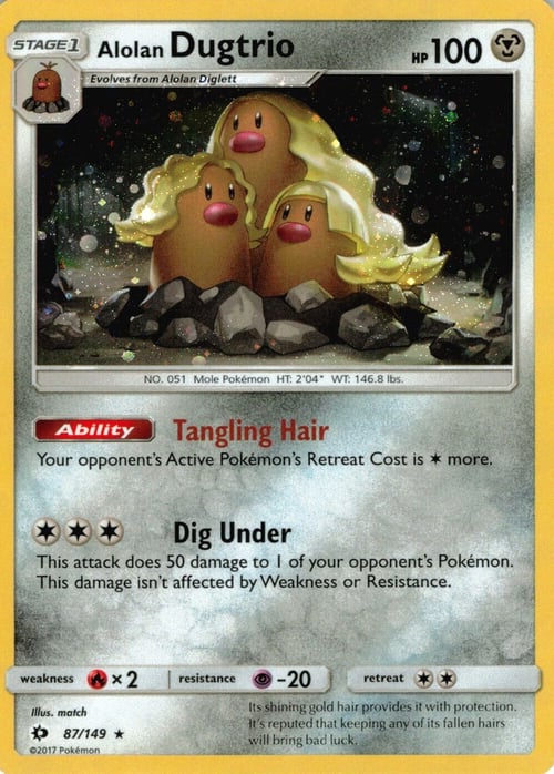 Dugtrio di Alola Card Front
