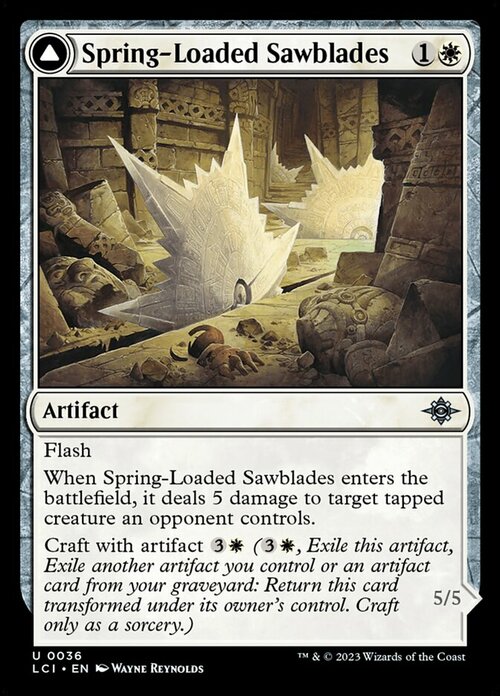 Spring-Loaded Sawblades // Bladewheel Chariot Card Front