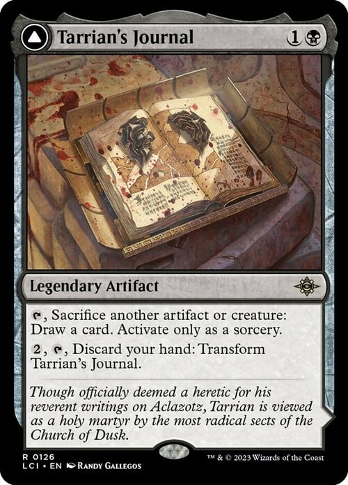 Tarrian's Journal // The Tomb of Aclazotz Card Front