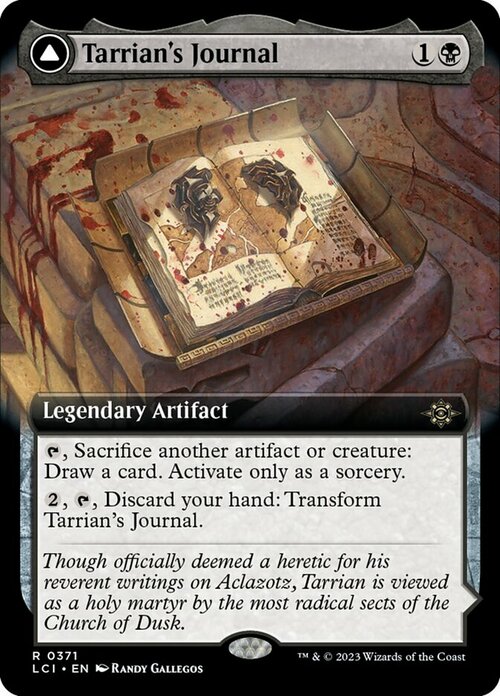 Tarrian's Journal // The Tomb of Aclazotz Card Front