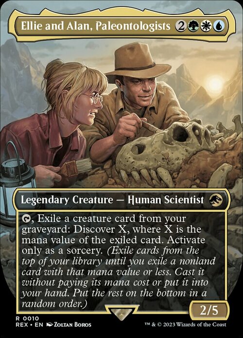 Ellie and Alan, Paleontologists Card Front