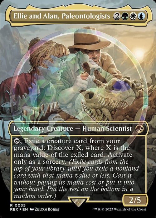 Ellie and Alan, Paleontologists Card Front
