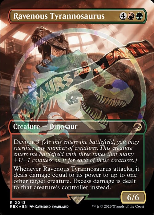 Ravenous Tyrannosaurus Card Front
