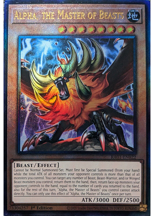 Alpha, the Master of Beasts Card Front