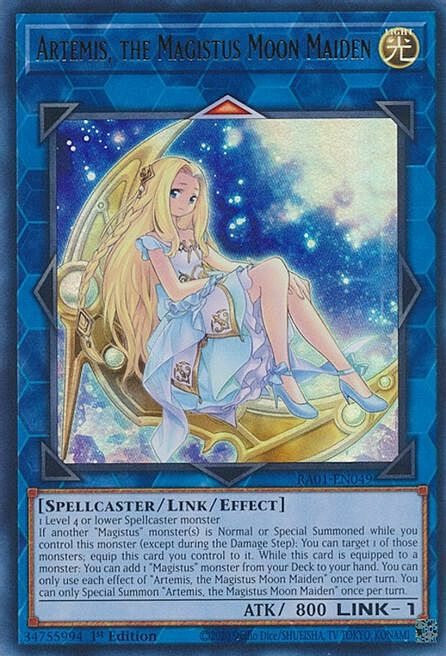 Artemis, the Magistus Moon Maiden Card Front