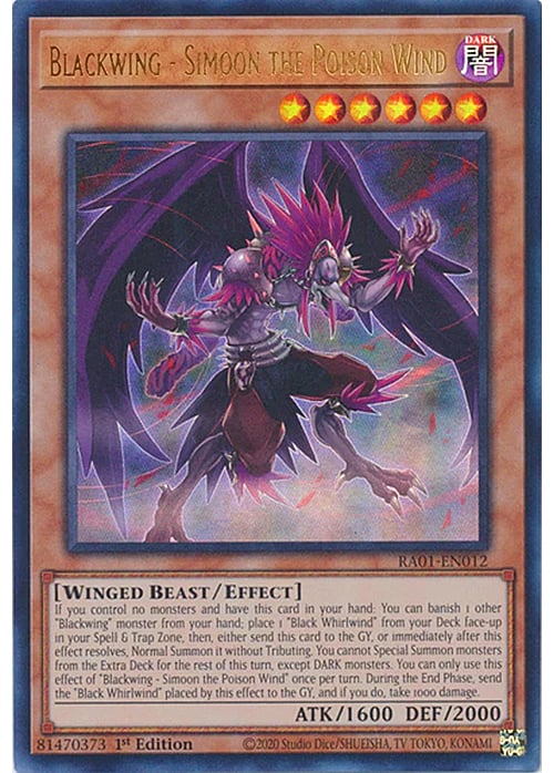 Blackwing - Simoon the Poison Wind Card Front