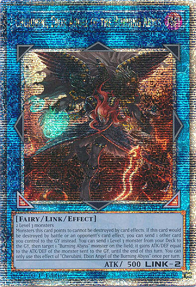 Cherubini, Ebon Angel of the Burning Abyss Card Front