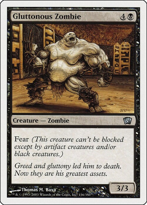 Gluttonous Zombie Card Front