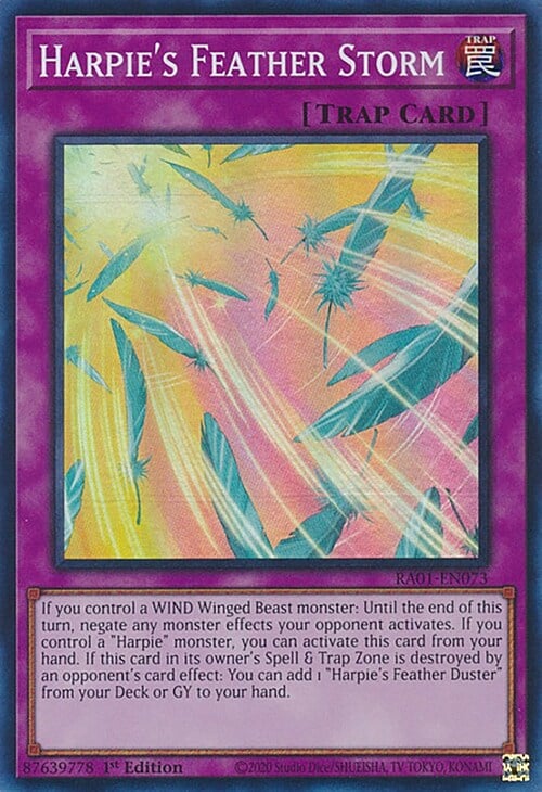 Harpie's Feather Storm Card Front