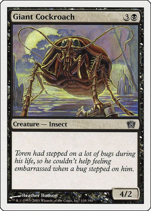 Giant Cockroach Card Front