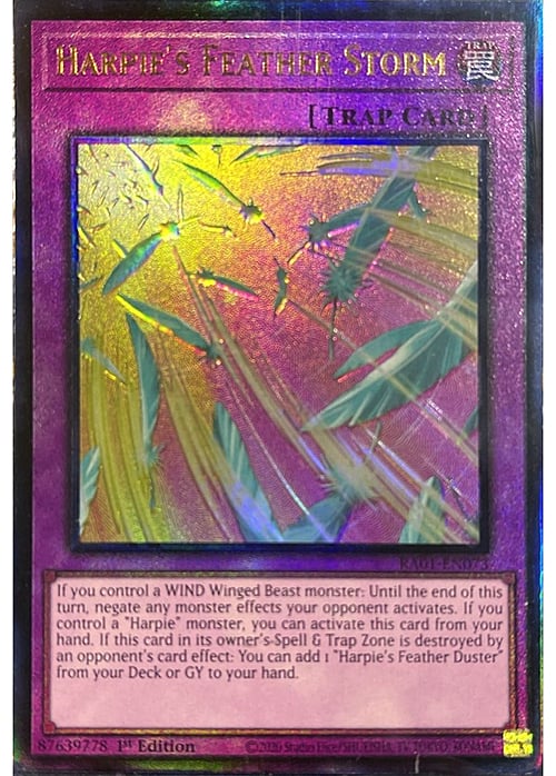 Harpie's Feather Storm Card Front
