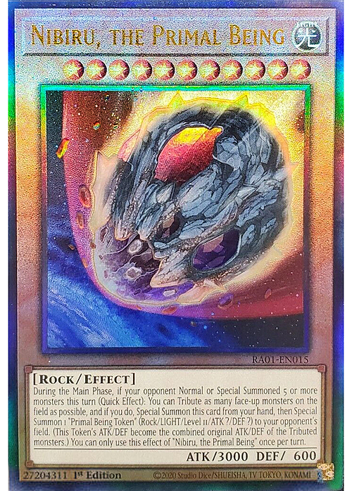 Nibiru, the Primal Being 25th Anniversary Rarity Collection YuGiOh