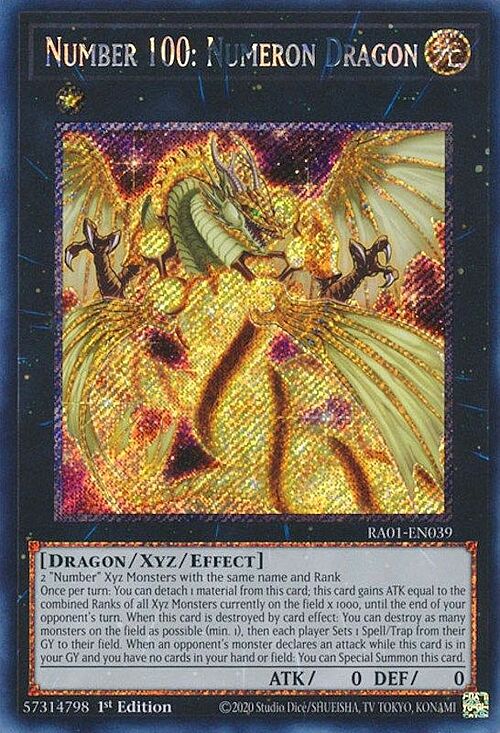 Number 100: Numeron Dragon Card Front