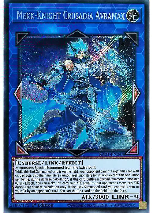 Mekk-Knight Crusadia Avramax Card Front