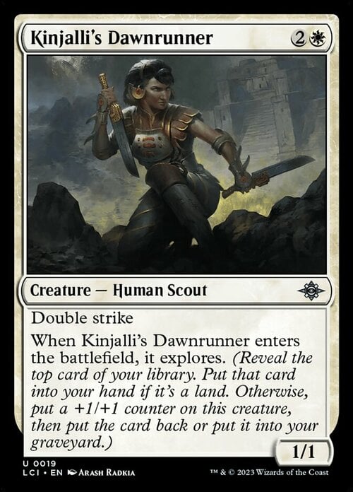 Kinjalli's Dawnrunner Card Front