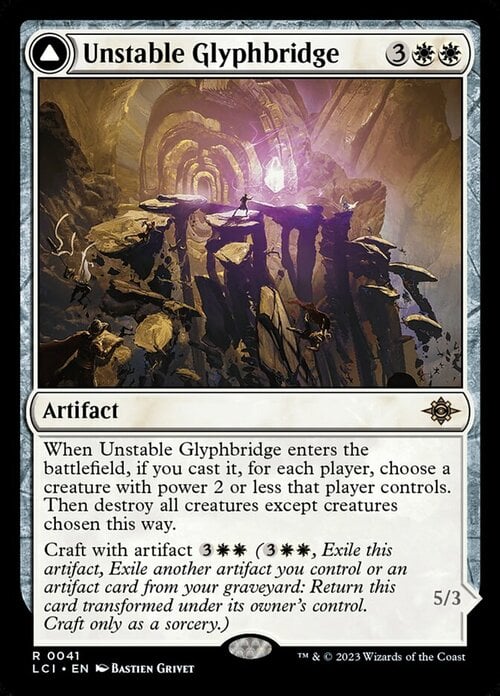 Unstable Glyphbridge // Sandswirl Wanderglyph Card Front