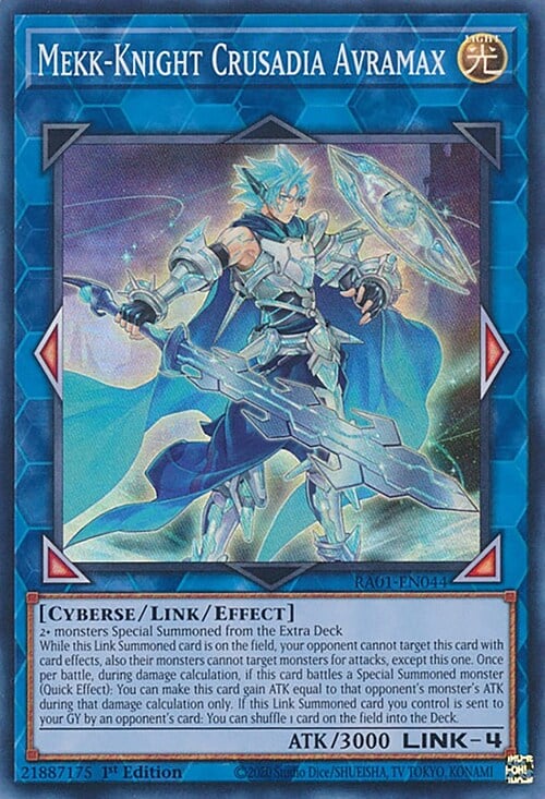Mekk-Knight Crusadia Avramax Card Front