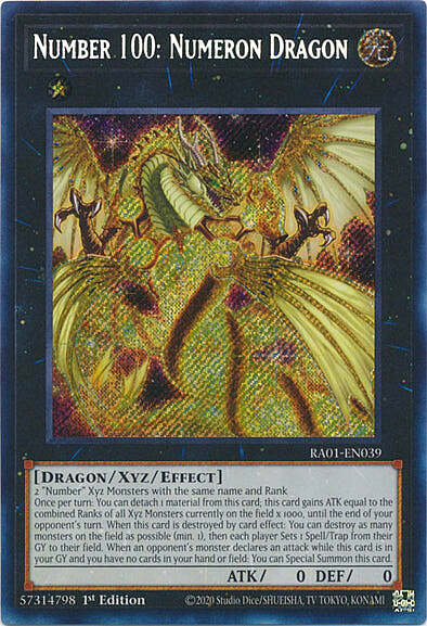 Number 100: Numeron Dragon Card Front