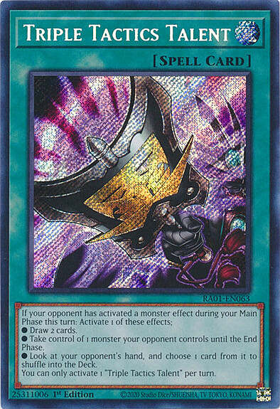 Triple Tactics Talent Card Front