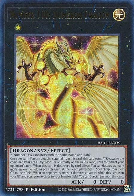 Number 100: Numeron Dragon Card Front