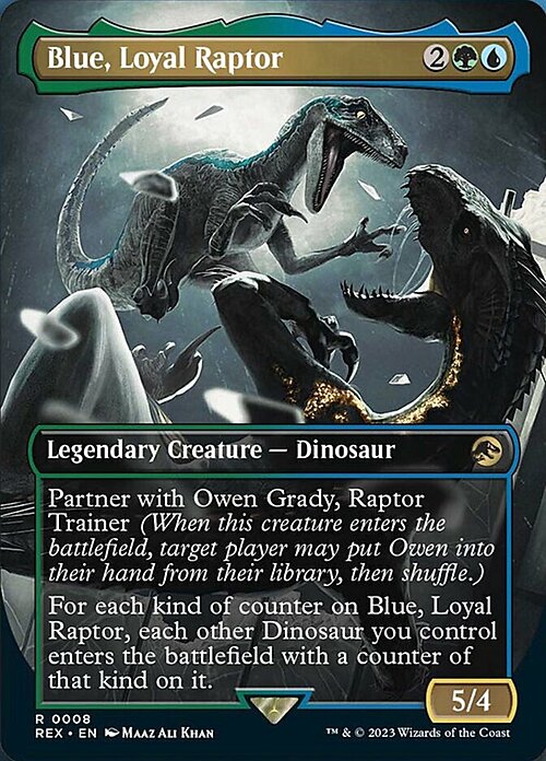 Blue, Loyal Raptor Card Front
