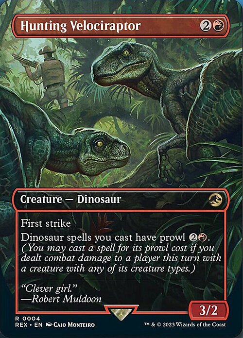 Hunting Velociraptor Card Front