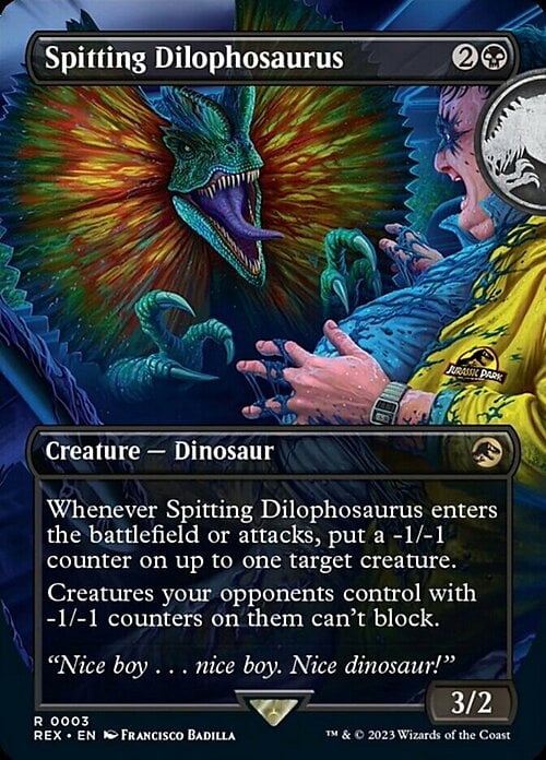 Spitting Dilophosaurus Card Front