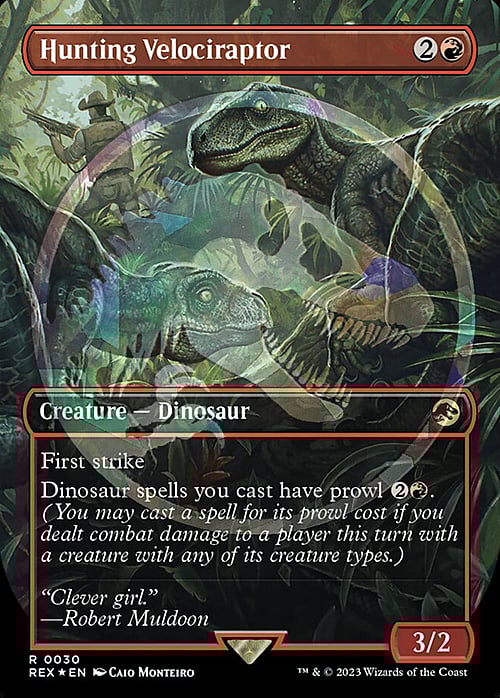 Hunting Velociraptor Card Front