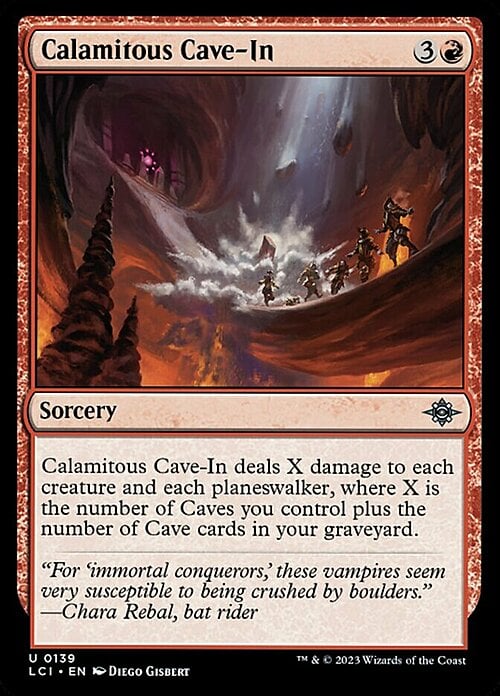 Calamitous Cave-In Card Front