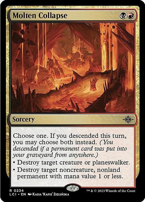 Molten Collapse Card Front