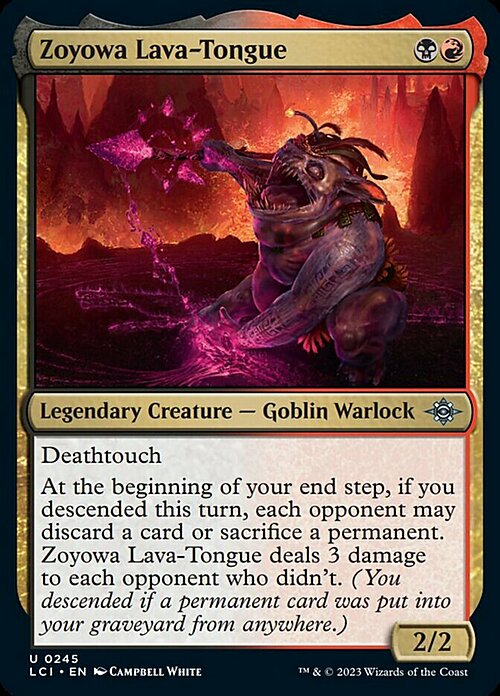 Zoyowa Lava-Tongue Card Front