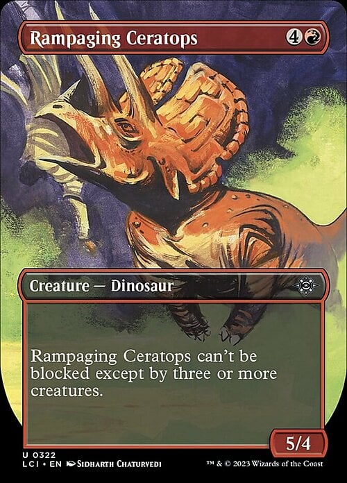 Triceratopo Infuriato Card Front