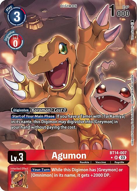 Agumon Card Front