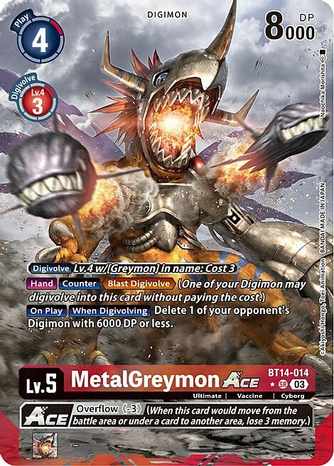 MetalGreymon Ace Card Front