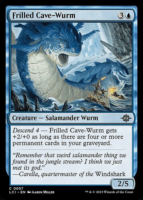 Frilled Cave-Wurm Card Front